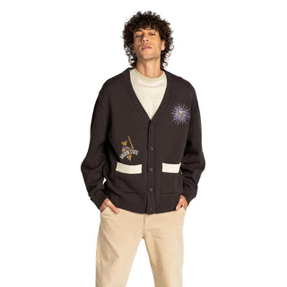 Valkyries Jacquard Button-Up Cardigan - Anthracite