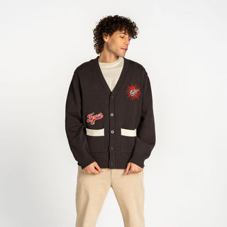 Indiana Fever Jacquard Button-Up Cardigan - Anthracite