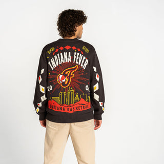 Indiana Fever Jacquard Button-Up Cardigan - Anthracite