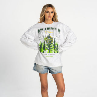 Seattle Storm Oversized Graphic Crewneck - Heather White