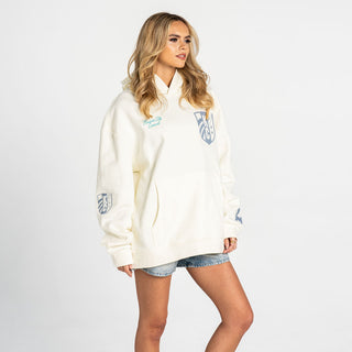 Kansas City Current Denim Patched Hoodie - White