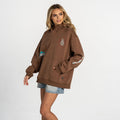 Los Angeles Dodgers Oversized Graphic Hoodie - Brown view 2