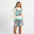 Kansas City Current Women's Cropped Hoodie - Vintage White view 3