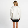 Las Vegas Raiders Women's Oversized Vintage Crew Fleece - Vintage White view 2