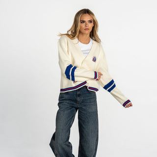 New York Rangers Women’s Jaquard Cardigan - Cream