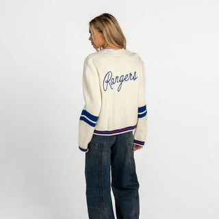 New York Rangers Women’s Jaquard Cardigan - Cream