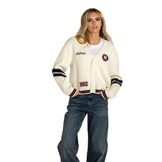 Houston Astros Women’s Cropped Cardigan - Cream