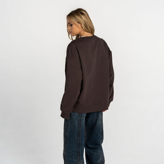 San Diego Padres Women’s Oversized Crewneck Sweatshirt - Brown