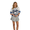 Dallas Cowboys Women’s Cropped Perforated Tee - White view 1