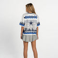 Dallas Cowboys Women’s Cropped Perforated Tee - White view 3