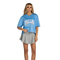 Dallas Cowboys Women’s Sequin & Floral Crop Jersey - Light Blue view 1