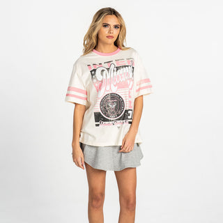 Inter Miami CF Women's Drop Shoulder Tee - Cream