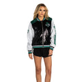 New York Liberty Women’s Sequin Bomber Jacket - Black view 1