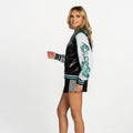 New York Liberty Women’s Sequin Bomber Jacket - Black view 2