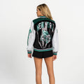 New York Liberty Women’s Sequin Bomber Jacket - Black view 3