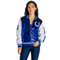 Indianapolis Colts Women's Sequin Bomber Jacket - Blue view 2
