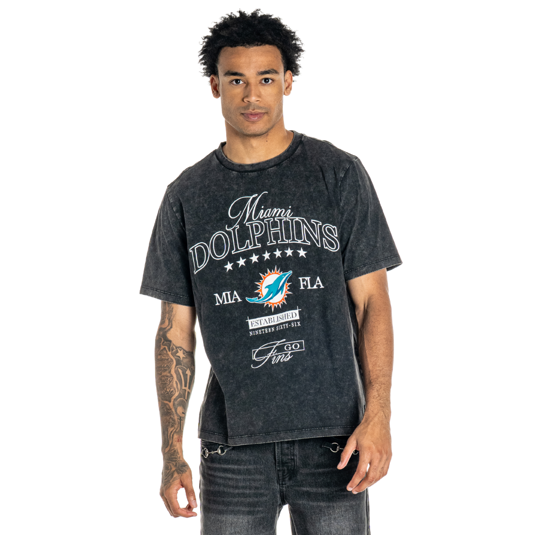 Miami Dolphins Unisex Script Tee - Black