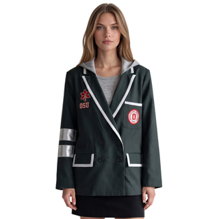 Ohio State Buckeyes Women's Hooded Blazer - Black