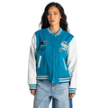 San Jose Sharks Women's Pearl Varsity Jacket - Teal view 3