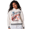 New York Yankees Women’s Cropped Hoodie - Cream view 1