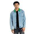 Seattle Seahawks Unisex Pinstripe Denim Jacket - Blue Denim view 1