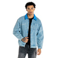 Detroit Lions Unisex Pinstripe Denim Jacket - Denim view 3