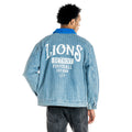 Detroit Lions Unisex Pinstripe Denim Jacket - Denim view 1