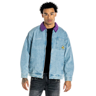Minnesota Vikings Unisex Pinstripe Denim Jacket - Denim