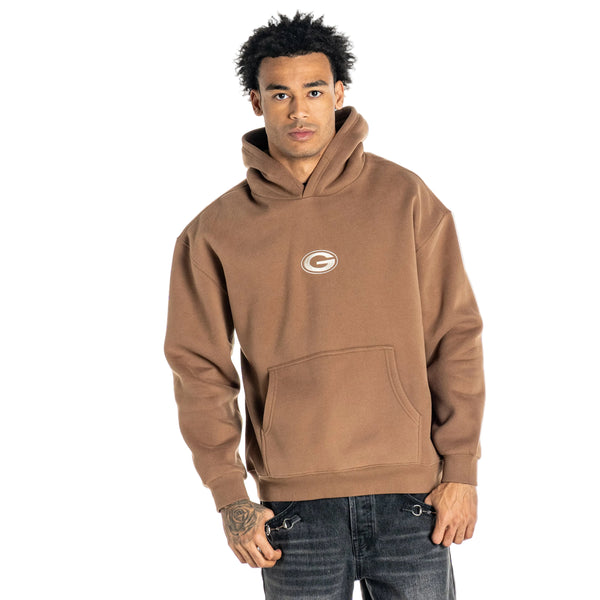 Green Bay Packers Unisex Washed Applique Hoodie - Brown