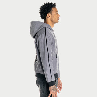 Las Vegas Raiders Unisex Corduroy Full Zip Bomber - Grey