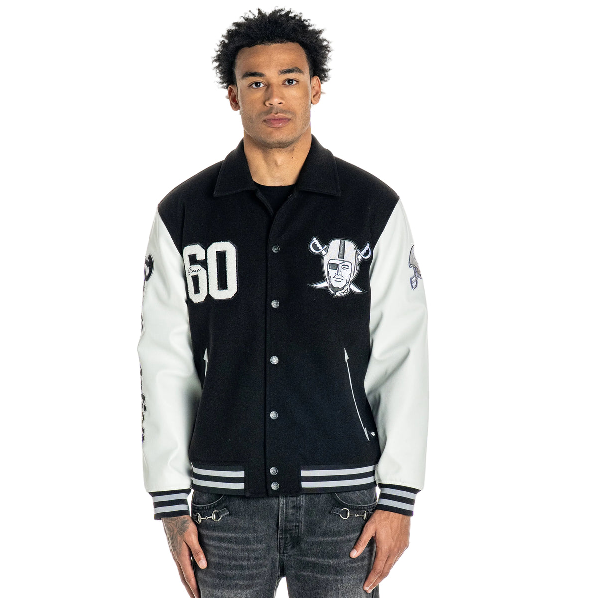 Las Vegas Raiders Unisex Varsity Jacket - Black