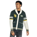 Green Bay Packers Unisex Jacquard Rolled-Collar Cardigan - Dark Green view 2