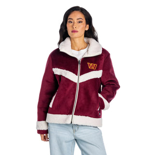 Washington Commanders Women's Sherpa Full-Zip Jacket - Maroon