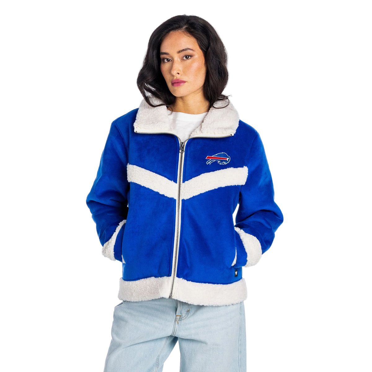 Buffalo Bills Women's Sherpa Full-Zip Jacket - Blue