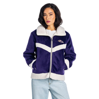 Baltimore Ravens Women's Sherpa Full-Zip Jacket - Dark Purple