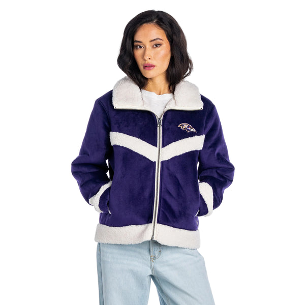 Baltimore Ravens Women's Sherpa Full-Zip Jacket - Dark Purple