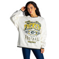 Green Bay Packers Women's Oversized Crew Fleece - Vintage White view 3