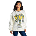Green Bay Packers Women's Oversized Crew Fleece - Vintage White view 1