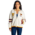 Washington Commanders Women's Jacquard Zip Front Sweater - Cream view 2
