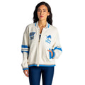 Detroit Lions Women's Jacquard Zip Front Sweater - Cream view 1