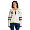 Baltimore Ravens Women's Jacquard Zip Front Sweater - Cream view 2