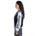 Las Vegas Raiders Women's Sequin Bomber Jacket - Black/White view 3