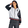 Atlanta Falcons Women's Sequin Bomber Jacket - White/Black view 1