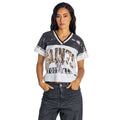 New Orleans Saints Women's V-Neck Sequin Top - White/Black view 2