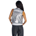 Dallas Cowboys Women's Sequin Fringe Vest - Silver view 3