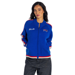Buffalo Bills Women's Raglan Zip-Up Sweater - Blue