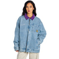 Minnesota Vikings Unisex Pinstripe Denim Jacket - Denim view 2
