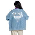 Minnesota Vikings Unisex Pinstripe Denim Jacket - Denim view 3