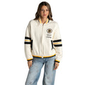 Boston Bruins Women's Jacquard Zip Front Sweater - Cream view 2