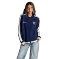 Dallas Cowboys Women's Raglan Zip-Up Sweater - Navy view 1